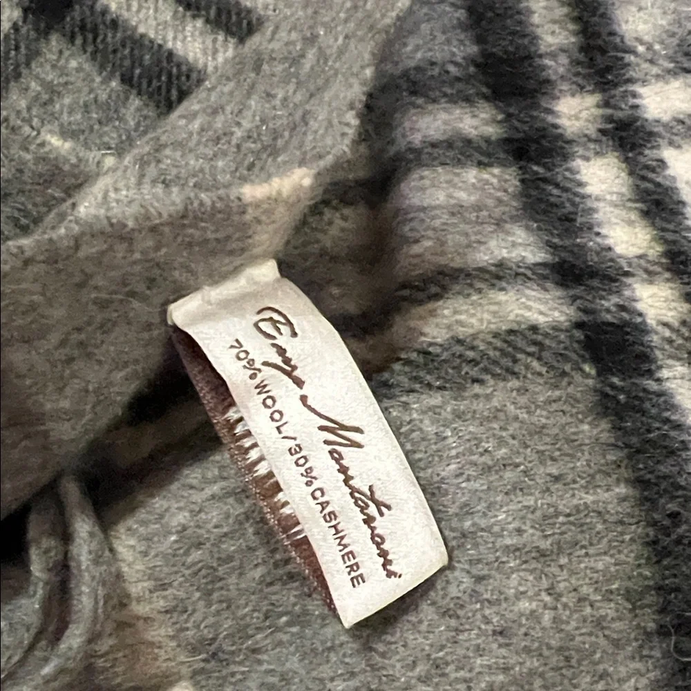 Gray Plaid Men's Scarf